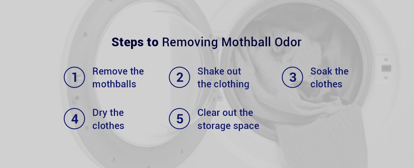 steps to removeing mothball odor from clothing