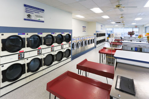 Inside a Classic Drycleaners Laundromat