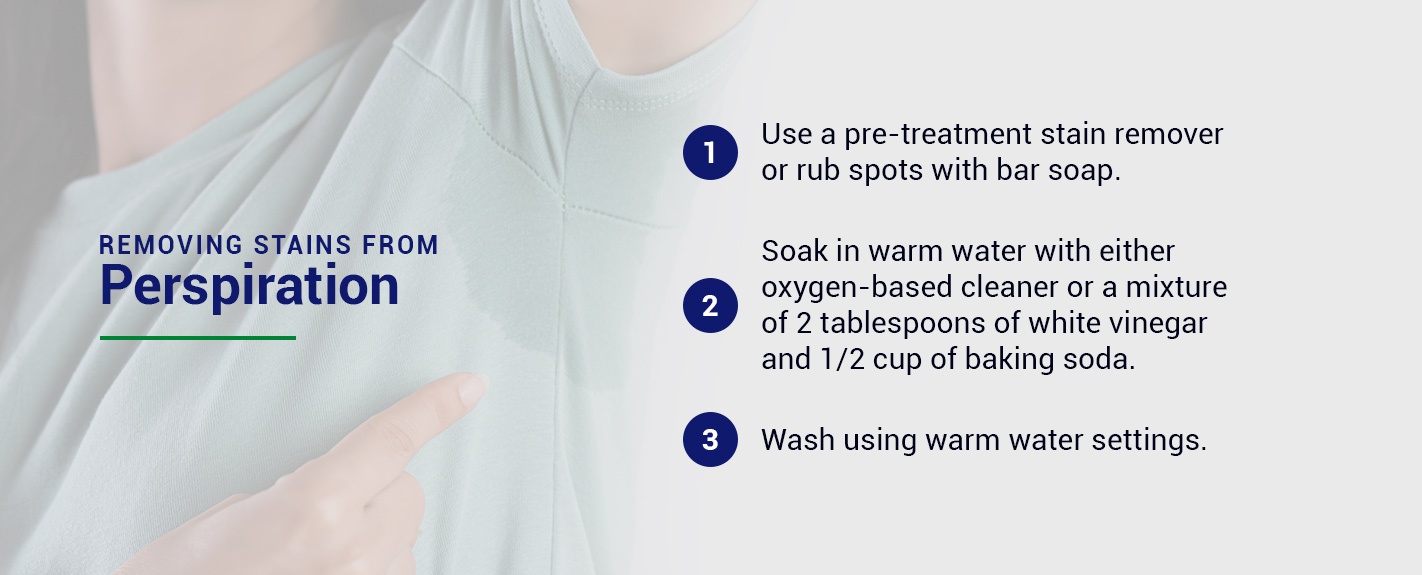 How to remove sweat stains from clothes 